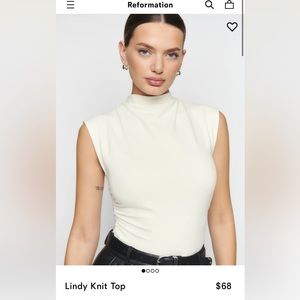 Reformation Lindy top in color Ivory